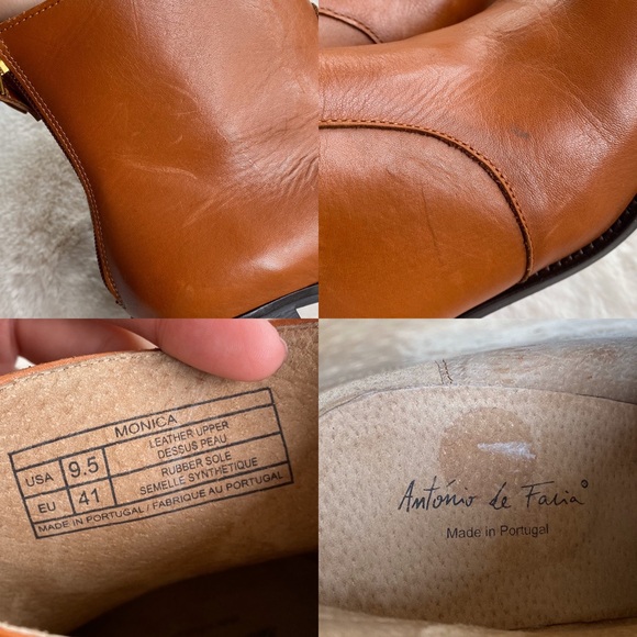 🍂 ANTONIO DE FARIA TAN GENUINE LEATHER BOOTIES! - Picture 8 of 12